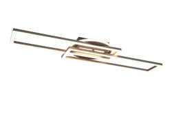 LED Deckenlampe in Nickel Dimmer Fernbedienung 4500 lm