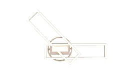 LED Deckenlampe in Nickel Dimmer Fernbedienung 4500 lm