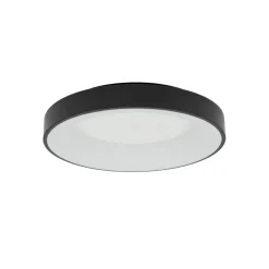 LED Deckenlampe Metall Ø48 cm Schwarz blendarm wohnlich