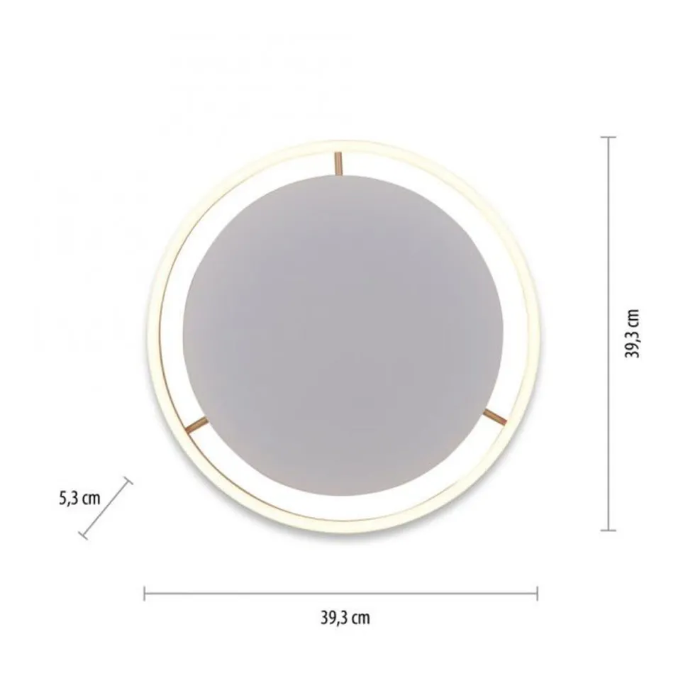 LED Deckenlampe Metall Ø39,3 cm 20 W dimmbar in Messing