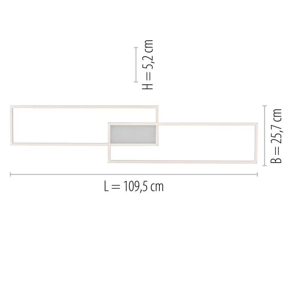 LED Deckenlampe Metall 2700-5000 K L:109 cm dimmbar