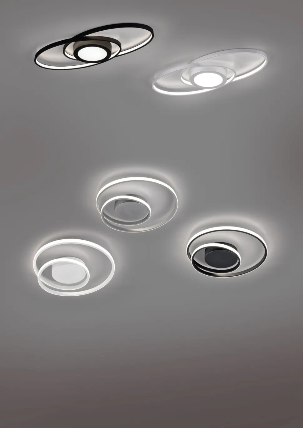 LED Deckenlampe Metall in Titan 2500 lm B:39 cm Spirale