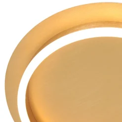 LED Deckenlampe Metall Kunststoff in Gold B:32 cm Ring