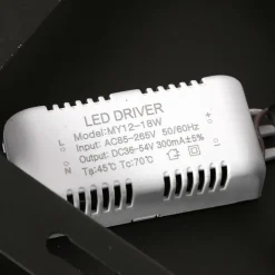 LED Deckenlampe Metall Kunststoff Schwarz 20 W 2700 K