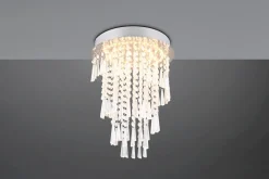 LED Deckenlampe mit Fernbedienung dimmbar Chrom Acryl