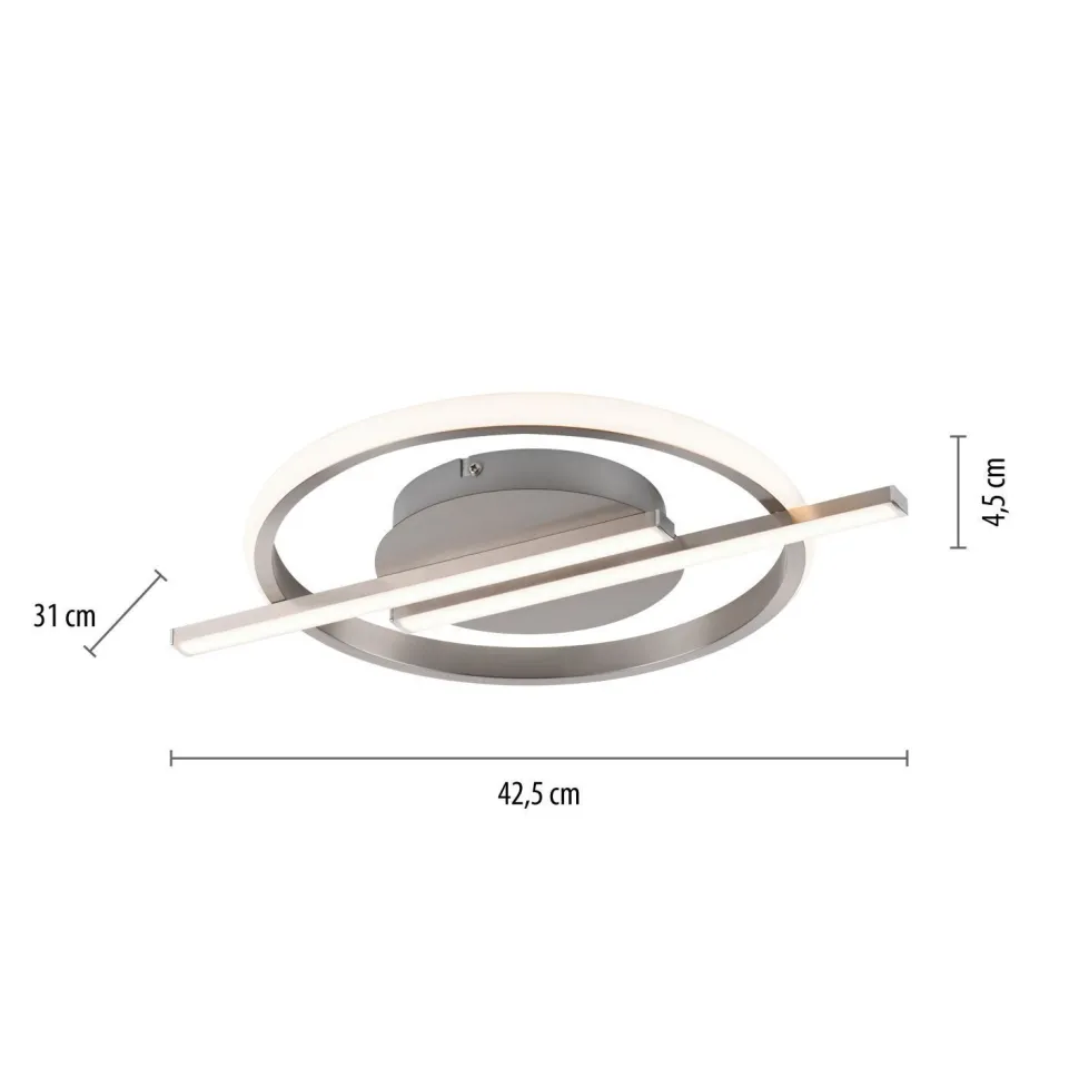 LED Deckenlampe Modern in Stahl L:42 cm 2100 lm dimmbar