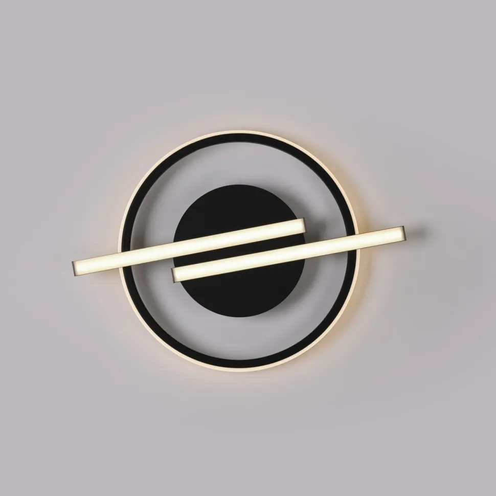 LED Deckenlampe Modern Schwarz Messing 3000 K dimmbar