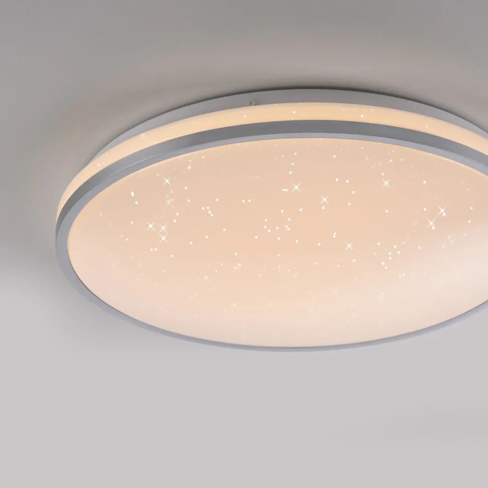 LED Deckenlampe Nachthimmel Silber Ø38 cm 20 W dimmbar