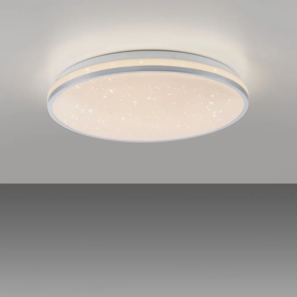 LED Deckenlampe Nachthimmel Silber Ø38 cm 20 W dimmbar