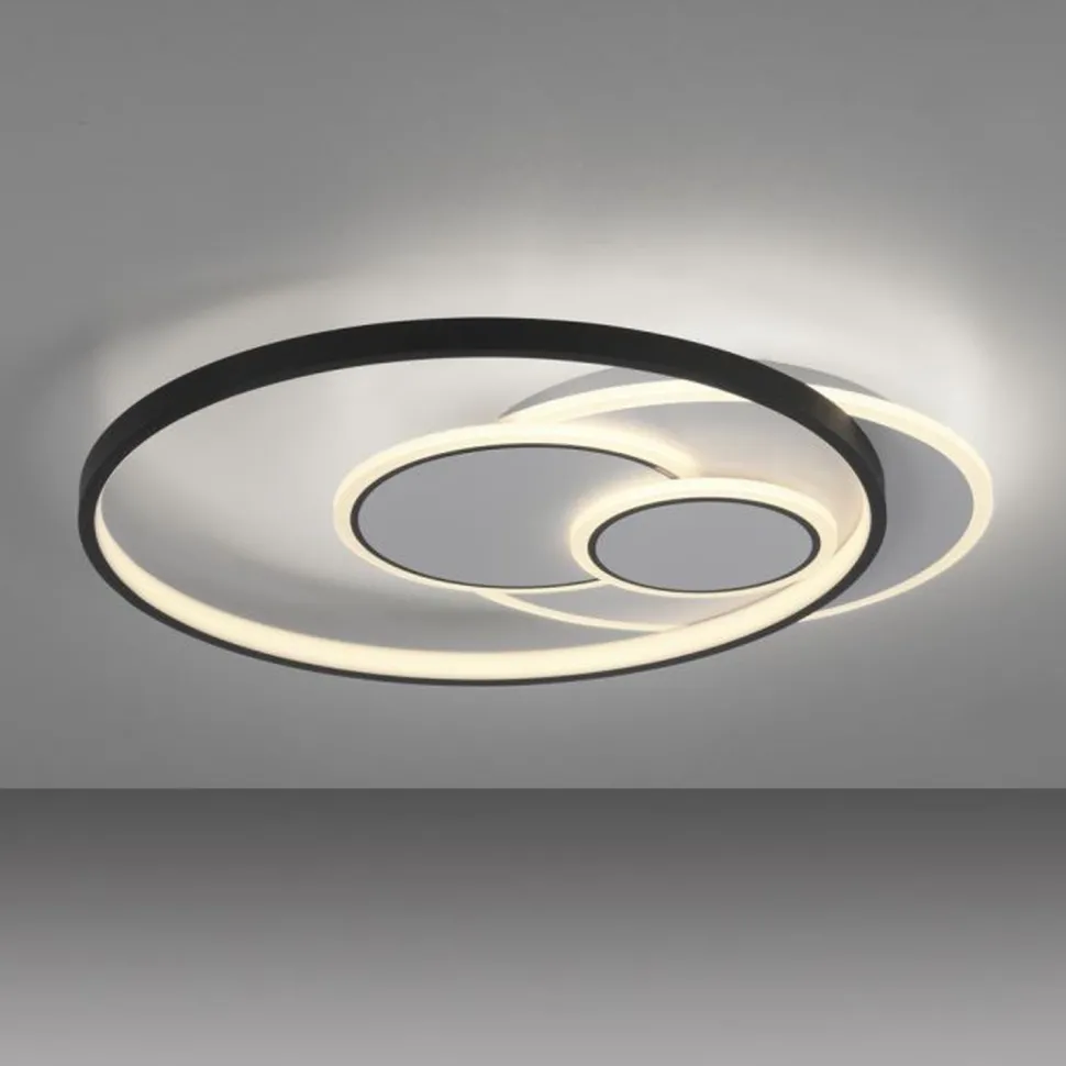 LED Deckenlampe Ringe Weiß Schwarz warmweiß 3000 K 27 W