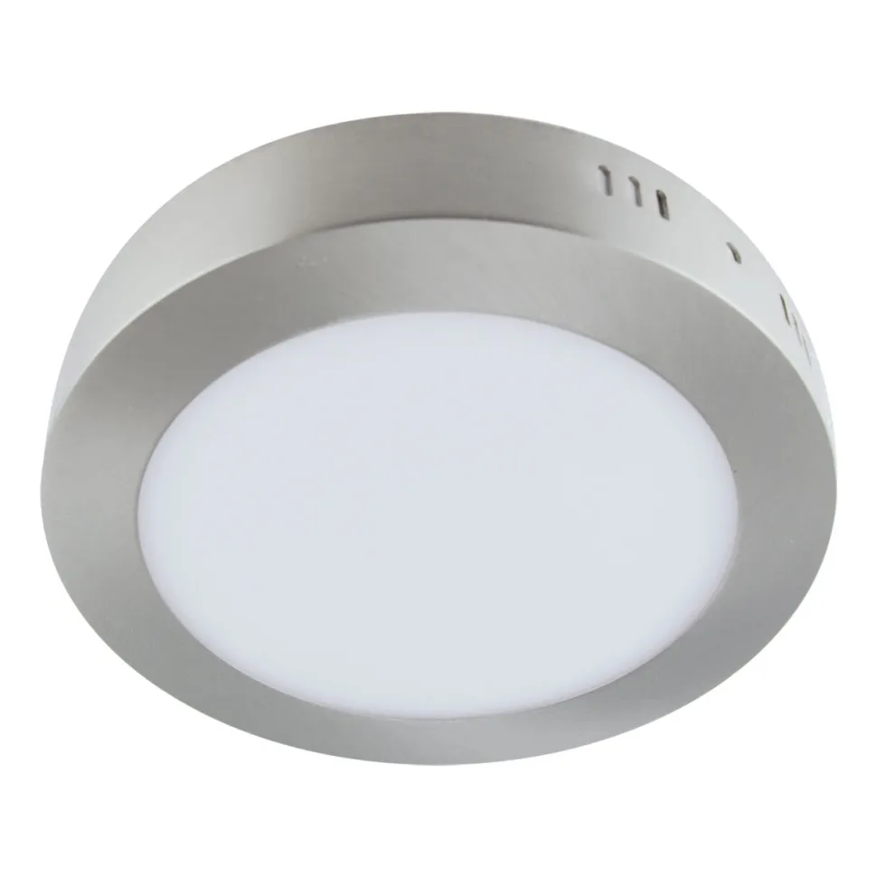 LED Deckenlampe rund D: 17 cm Chrom Weiß 4000 K
