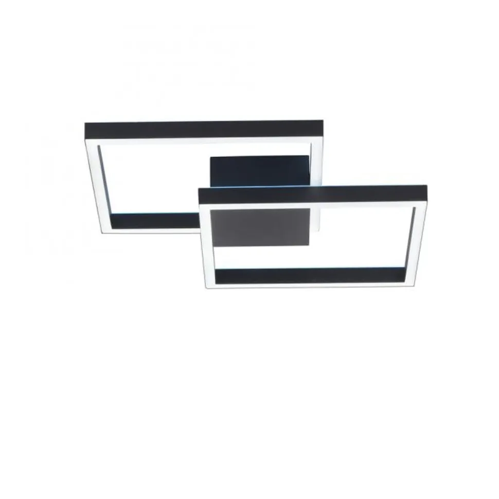 LED Deckenlampe Schwarz Metall 53,5 cm 5000 lm dimmbar