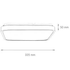 LED Deckenlampe Schwarz Modern IP44 3000K blendarm
