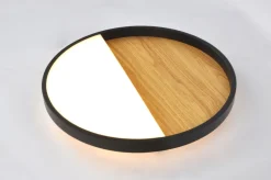 LED Deckenlampe Schwarz Natur Ø40 cm 2350 lm dimmbar