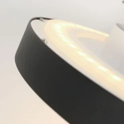 LED Deckenlampe Schwarz Weiß B:40 cm 2700 K rund