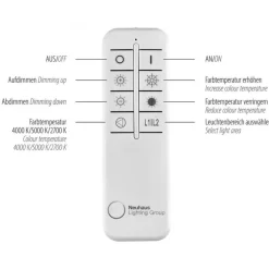 LED Deckenlampe Silber Fernbedienung 82 cm 45 W dimmbar