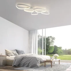 LED Deckenlampe Weiß Metall 3000 K 6100 lm L:116,5 cm