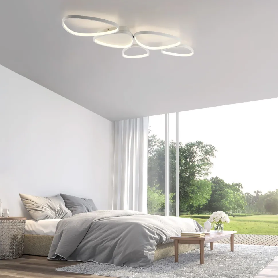 LED Deckenlampe Weiß Metall 3000 K 6100 lm L:116,5 cm