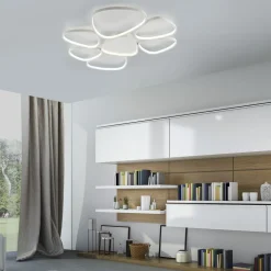 LED Deckenlampe Weiß Metall 3000 K 6100 lm L:92 cm