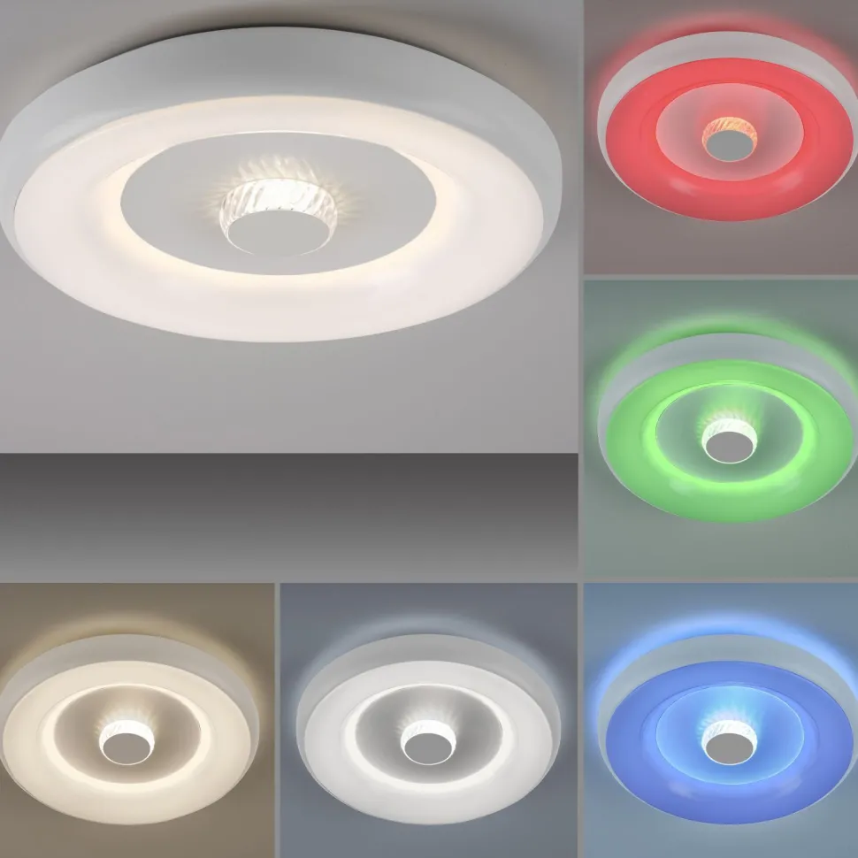 LED Deckenlampe Weiß RGB Beleuchtung mit Ø39 cm 2200 lm