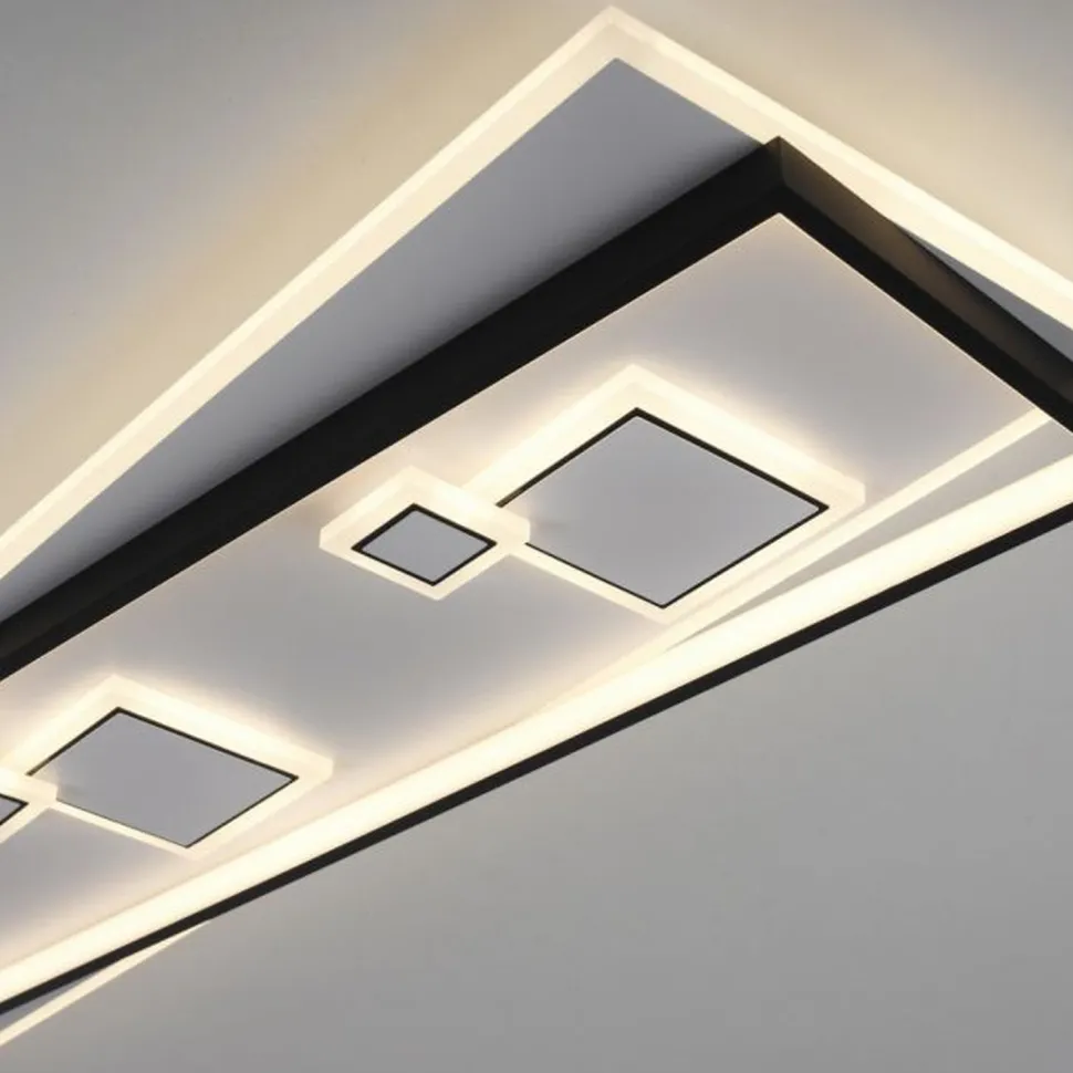 LED Deckenlampe Weiß Schwarz warmweiß 3000 K 97,5 cm