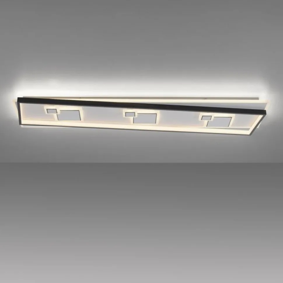 LED Deckenlampe Weiß Schwarz warmweiß 3000 K 97,5 cm
