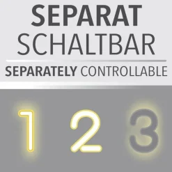 LED Deckenlampe Weiß Schwarz warmweiß 3000 K 97,5 cm