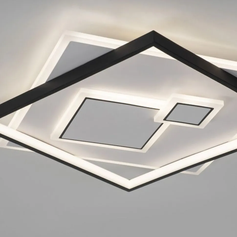 LED Deckenlampe Weiß Schwarz warmweiß 3000 K 4900 lm