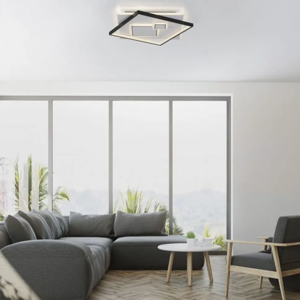 LED Deckenlampe Weiß Schwarz warmweiß 3000 K 4900 lm