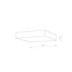 LED Deckenleuchte 4000 K 3400 lm Weiß quadratisch B: 21 cm