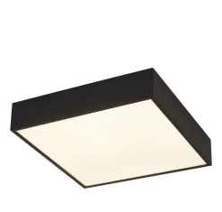 LED Deckenleuchte Aluminium IP44 B:30 cm Schwarz Weiß