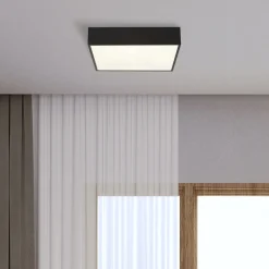 LED Deckenleuchte Aluminium IP44 B:30 cm Schwarz Weiß