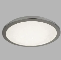 LED Deckenleuchte Bad IP44 D: 30 cm Chrom 4000 K rund flach