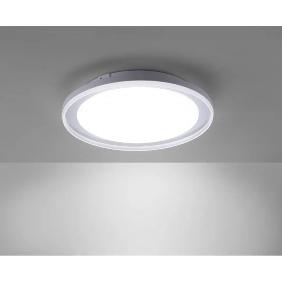 LED Deckenleuchte blendarm IP44 28 W B:45 cm in Chrom