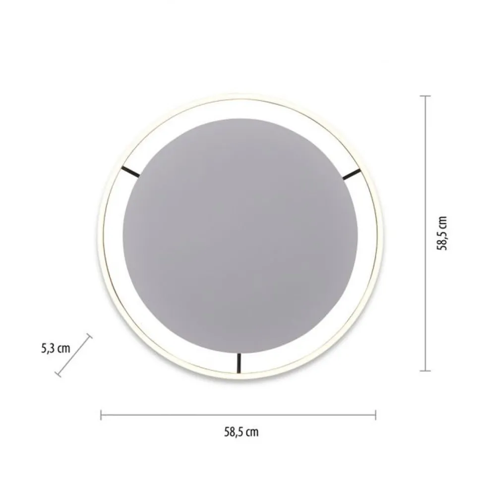 LED Deckenleuchte dimmbar Anthrazit Ø58,5 cm 3650 lm