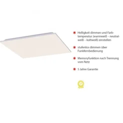 LED Deckenleuchte Dimmer 40 W 3600 lm Fernbedienung