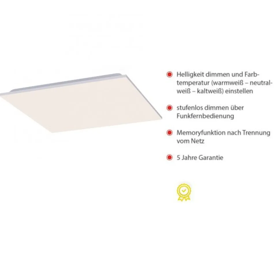 LED Deckenleuchte Dimmer 40 W 3600 lm Fernbedienung