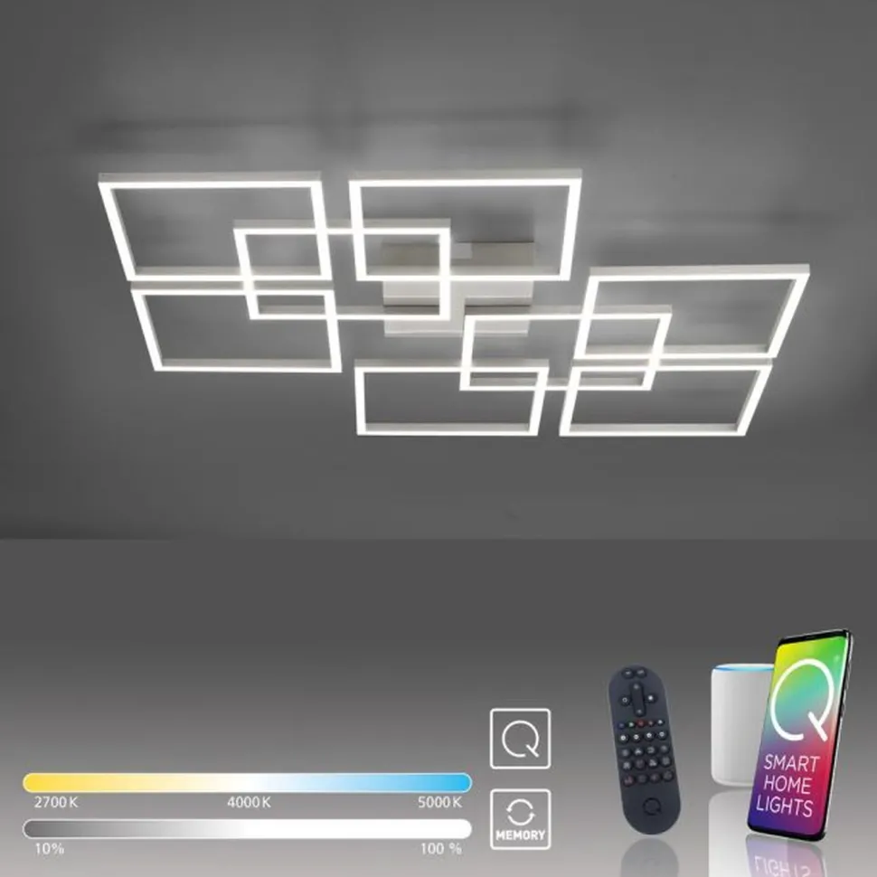 LED Deckenleuchte Farbtemperaturwechsel 58 W in Stahl