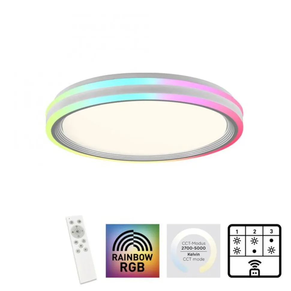 LED Deckenleuchte Fernbedienung Rainbow RGB Ø48,5 cm