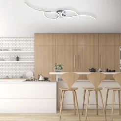 LED Deckenleuchte flexibel Stahl Metall warmweiß 14 W