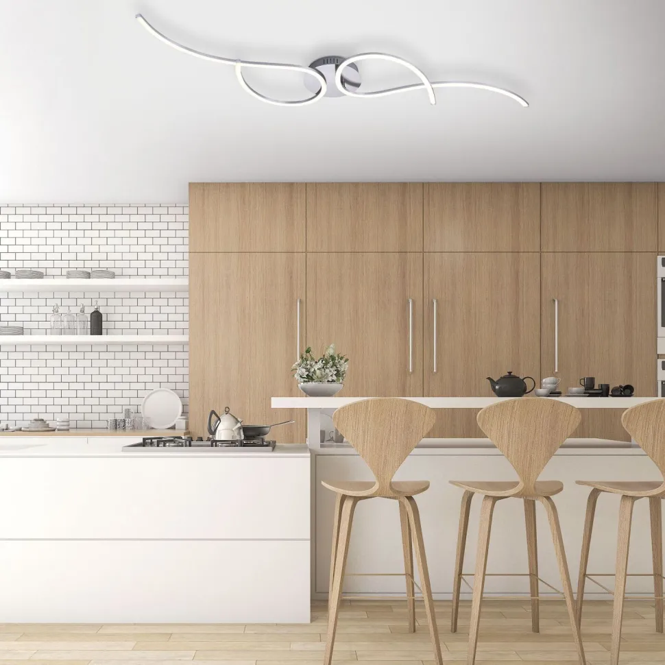 LED Deckenleuchte flexibel Stahl Metall warmweiß 14 W