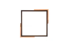 LED Deckenleuchte Holz 2400 lm B:31,5 cm Schwarz Natur