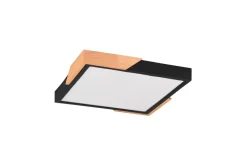 LED Deckenleuchte Holz 2400 lm B:31,5 cm Schwarz Natur