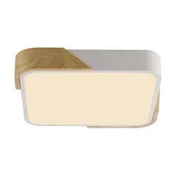 LED Deckenleuchte Holz L:32 cm Weiß Natur 3000 K