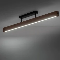 LED Deckenleuchte Holz Metall 3000 K warmweiß 2807 lm 96 cm