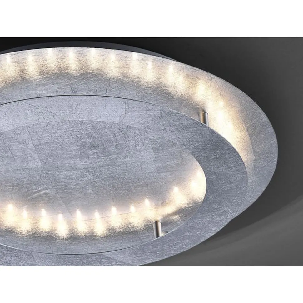 LED Deckenleuchte in Blattsilber Metall 3000 lm Ø50 cm