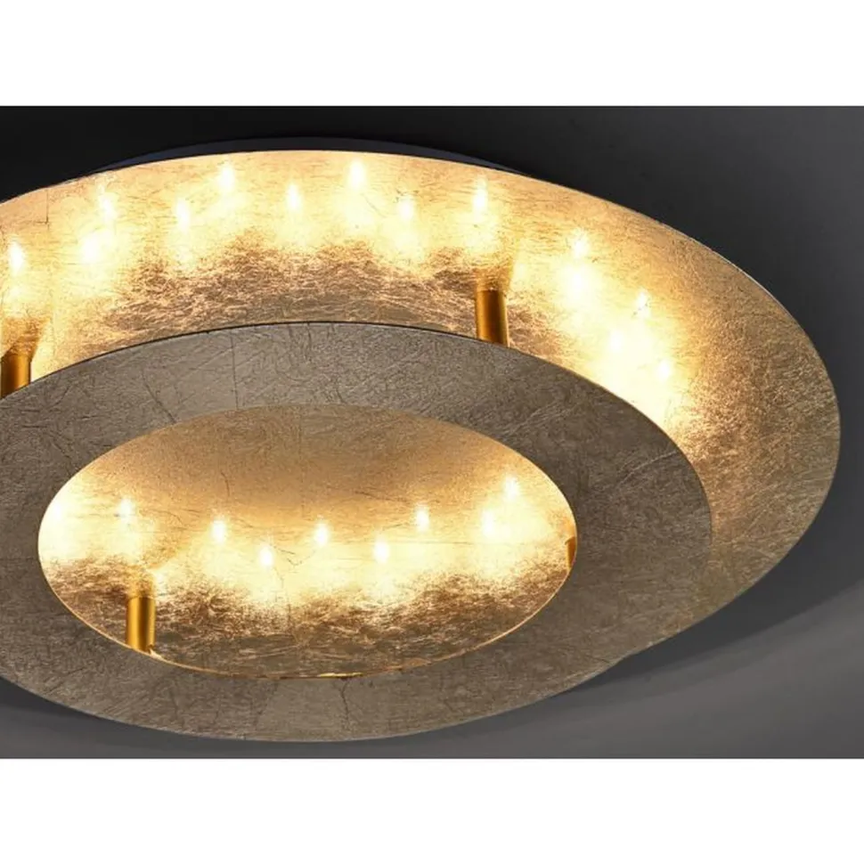 LED Deckenleuchte in Blattgold Metall 2270 lm Ø40 cm