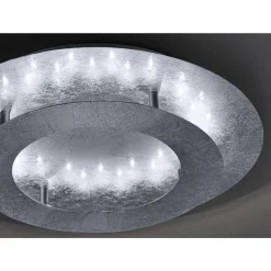 LED Deckenleuchte in Blattsilber Metall 18 W Ø40 cm