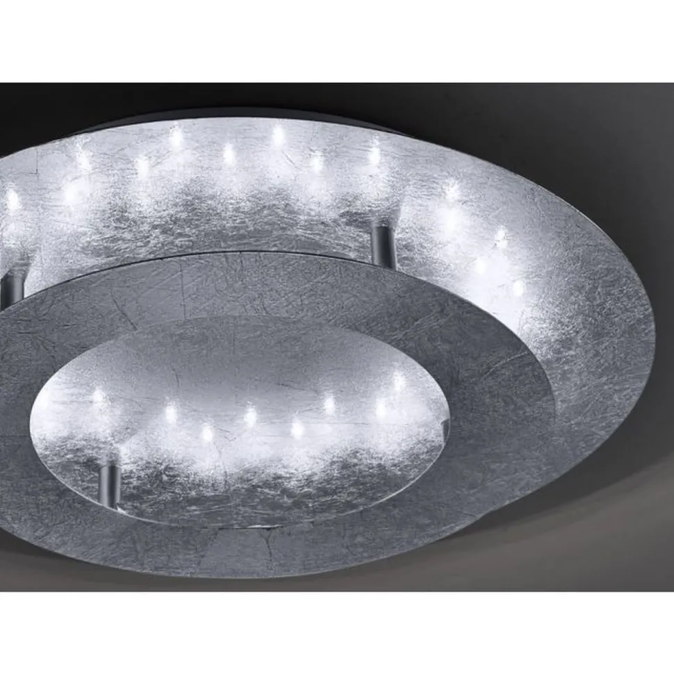 LED Deckenleuchte in Blattsilber Metall 18 W Ø40 cm
