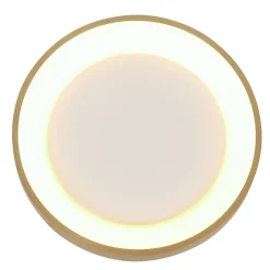 LED Deckenleuchte in Gold Weiß Ø38 cm 30 W gemütlich